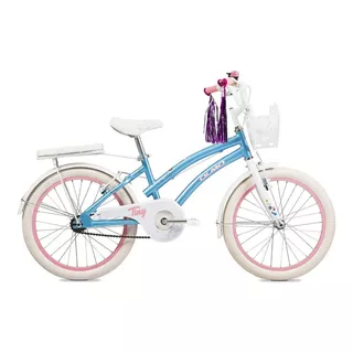 Bicicleta Paseo Infantil Olmo Infantiles Tiny Dancers R20 Frenos V-brakes Color Turquesa  