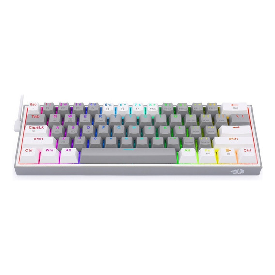 Teclado Gamer Redragon Fizzpro K616-rgb Red Ing Gris-blanco Color del teclado Gris/Blanco Idioma Inglés US