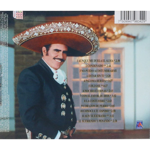 Vicente Fernández - Aunque Me Duela El Alma - Cd Disco