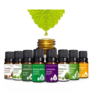 8 Aceites Esenciales Puros Y Naturales - Aromaterapia Promo