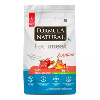 Alimento Fórmula Natural Fresh Meat Sensitive Para Cachorro Adulto De Raça Mini E Pequena Sabor Cordeiro, Mandioca E Aloe Vera Em Sacola De 2.5kg