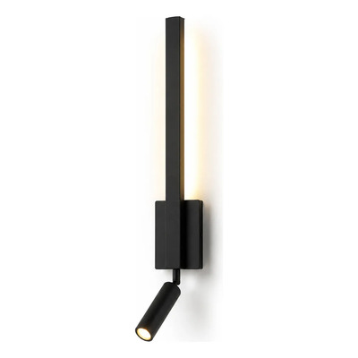 Aplique Led  Pared Duo Direccional Negro 40cm Pr  Negro
