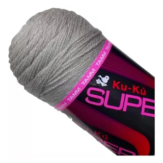 Estambre Ku-ku Super Tubo De 200 Gramos Color Gris Claro