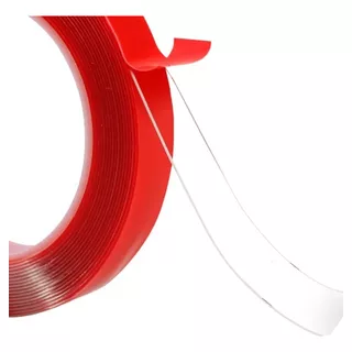 Cinta Doble Faz Transparente 12 Mm X 33 Mts - 1mm De Espesor