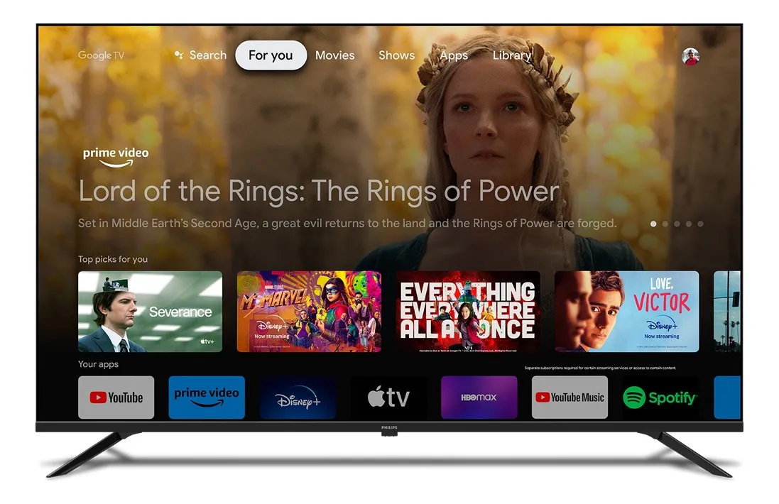 Smart Tv Philips 50 4k Google Tv Comando De Voz - Imagem 4