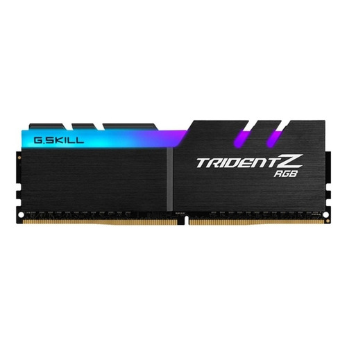 Memoria RAM Trident Z RGB gamer color negro  16GB (2x8GB) G.Skill F4-3200C16D-16GTZR