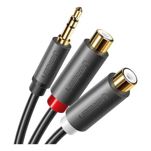 Cable Audio Auxiliar Jack 3.5mm A 2 Rca Hembra 25cm Ugreen