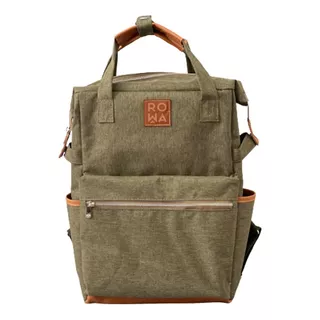 Mochila Porta Notebook Chacarita Verde Militar Tramado Rowa