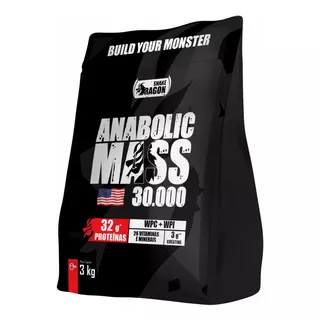 Hipercalórico Anabolic Mass 30000 Creatina, 0% Soja & Glúten Sabor Baunilha Do Tahiti