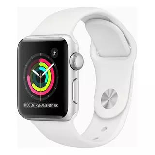 Apple Watch  Series 3 (gps) - Caja De Aluminio Plata De 38 Mm - Correa Deportiva Blanco