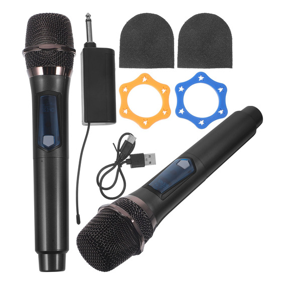 Micrófono Inalámbrico Profesional Karaoke Dinámico 2 Piezas