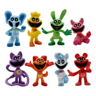 8 Figuras Smiling Critters Pvc Colección Exclusiva Regalos