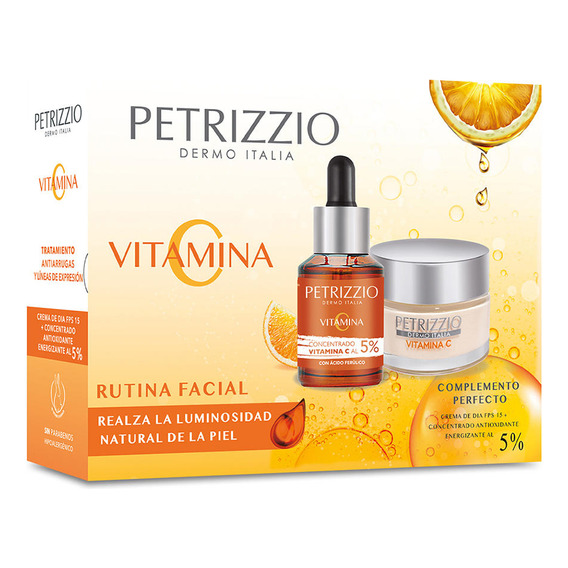 Set De Crema + Sérum De Vitamina C Petrizzio Dermo