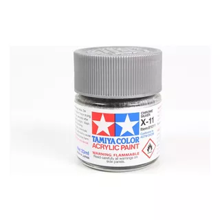 Pintura Acrílica De 23 Ml X11 Chrome Silver By Tamiya # X11