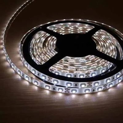 Cinta Led 5050 Interior Rollo 5 Metros Ip 20 Con Fuente 12v