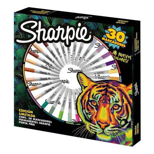 Marcadores Sharpie Ruleta Tierra Tigre X 30 Colores