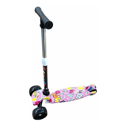 Monopatín de pie Crusec Scooter Deluxe Led  Triscooter Para Niño  rosa para niños