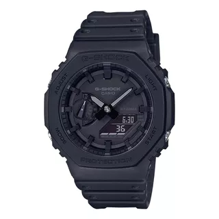 Relógio Casio G-shock Masculino Carbon Ga-2100-1a1dr Cor Da Correia Preto Cor Do Bisel Preto Cor Do Fundo Preto