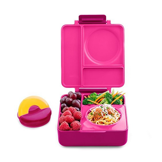 Caja Omiebox Bento Con Termo Aislado Para Niños, Pink Berry