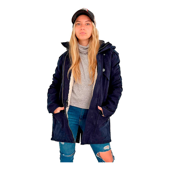 Customs Ba Camperas Mujer Parka Corderito Campera Invierno X