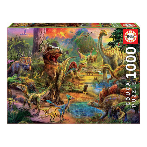 Puzzle Rompecabezas 1000 Piezas Tierra De Dinosaurios Educa
