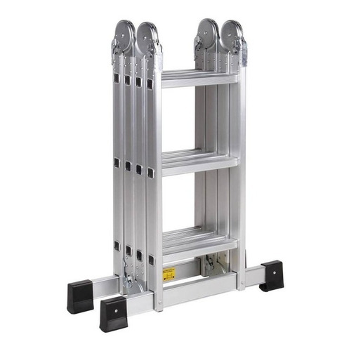 Escalera de aluminio multipropósito iGPro IGEP37-12 plateado