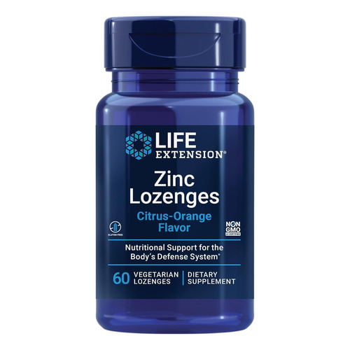 Zinc Lozenges Defensas Garganta Naranja