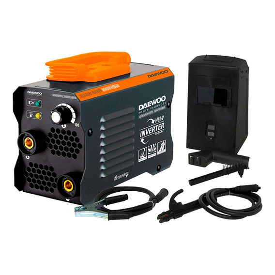 Soldadora Inverter 100a Daewoo 220v 3.8kva Igbt Mma + Acces. Color Negro/Naranja Frecuencia 50 Hz