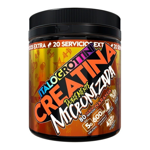 Creatina Monohidrato 432gr - Italo Grottini - Mango Maracuya Sabor Naranja