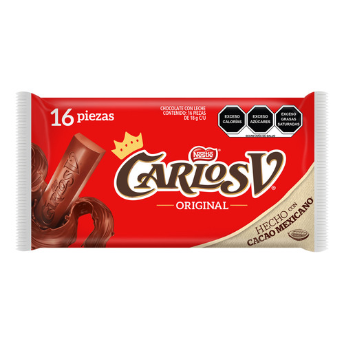 Carlos V/ Chocolate Original/ Pack 16 Pzs De 18 G C/u