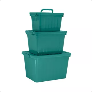 Set Caja Organizadora Plastica Pastel Deco Apilable