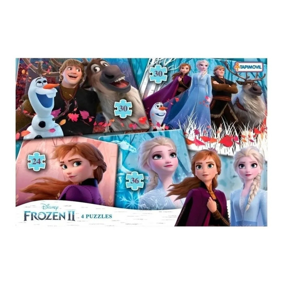 Rompecabezas Frozen X4 Puzzles Tapimovil Dfz07922
