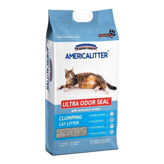 Arena sanitaria aglutinante ultra odor seal America Litter 15kg
