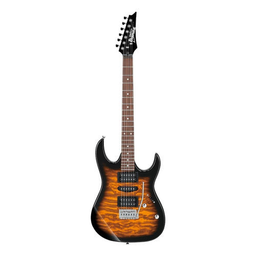 Guitarra eléctrica Ibanez RG GIO GRX70QA de álamo sunburst con diapasón de amaranto