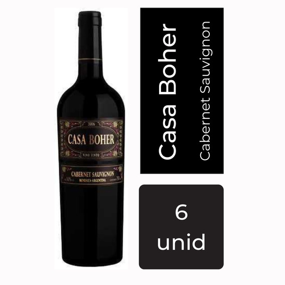 Vino Casa Boher Cabernet Sauvignon 750 Ml Caja X 6 Mp Drinks