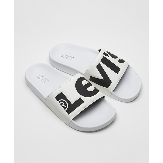 Sandalias Hombre Slide Blanco Levis Lbf11-0036