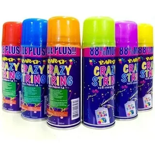 Pack 12 Serpentinas Spray De Colores Surtidos