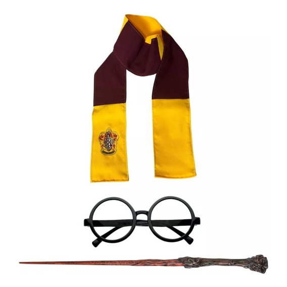 Bufanda Harry Potter Mas Lentes Y Varita