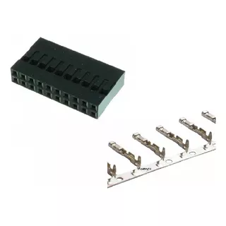  Conector Modu 2,54mm Duplo 2x6 V+ Terminal (kit 50 Peças)