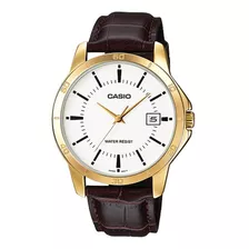 Reloj pulsera Casio Enticer MTP-V002 de cuerpo color dorado