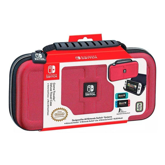 Estuche Game Traveler Deluxe Red Black Nintendo Switch Oled