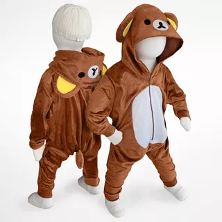 Kigurumi Urso Fofo Rilakkuma Pijama Fantasia Infantil Adulto