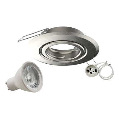 Spot Embutir Movil Acero Dicroica Led 7w Dimerizable
