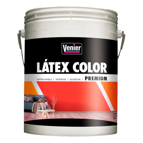 Latex Color Venier 1.25 Kg Premium Int/ext Colores Lavable Color Bordo Noble