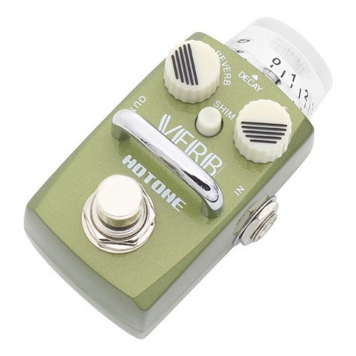 Pedal Hotone Verb Mini Reverb Para Guitarra Color Verde oscuro