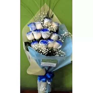 Ramo De 12 Rosas Azules Envio Gratis Floreria Fotos Reales