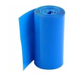 5xmts Tubo Termo Retrátil Azul Pvc 240mm Chato / Diam 152mm