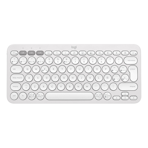 Teclado Inalámbrico Logitech K380s Color del teclado Blanco Idioma Espanol Ibérico