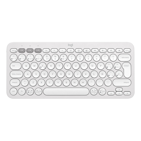 Teclado Inalámbrico Logitech K380s Color del teclado Blanco Idioma Espanol Ibérico