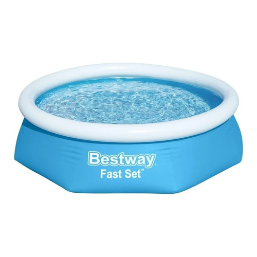 Pileta Inflable Redonda Bestway 244x61 Resistente 1800 Lts Color Azul